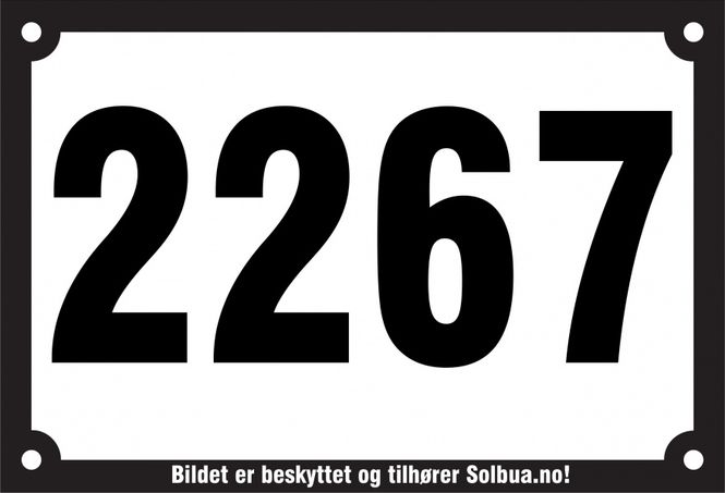 Hovedbilde Husnummerskilt 15x32cm