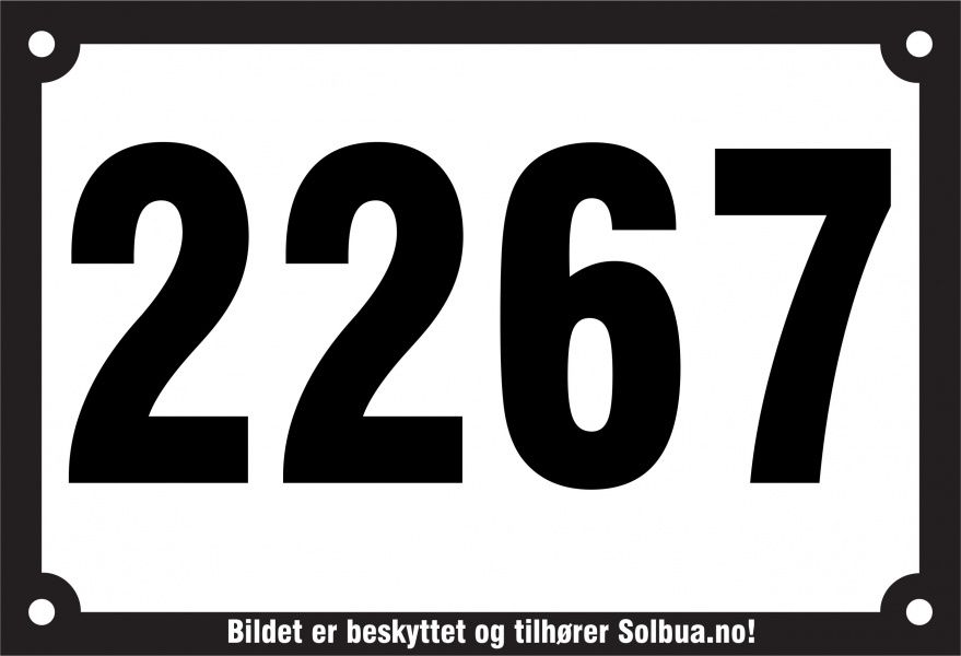 Husnummerskilt 15x32cm