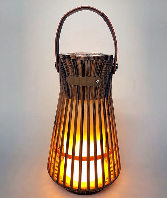 Hovedbilde Flammelampe Homeline Mitra, Bambus, oppladbar