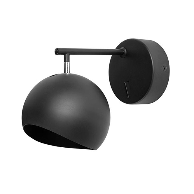 Hovedbilde Vegglampe Design Curve Black, 12 volt