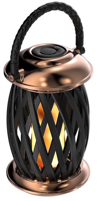 Hovedbilde Flammelampe Homeline Ignis, kobber/sort,120 LEDs