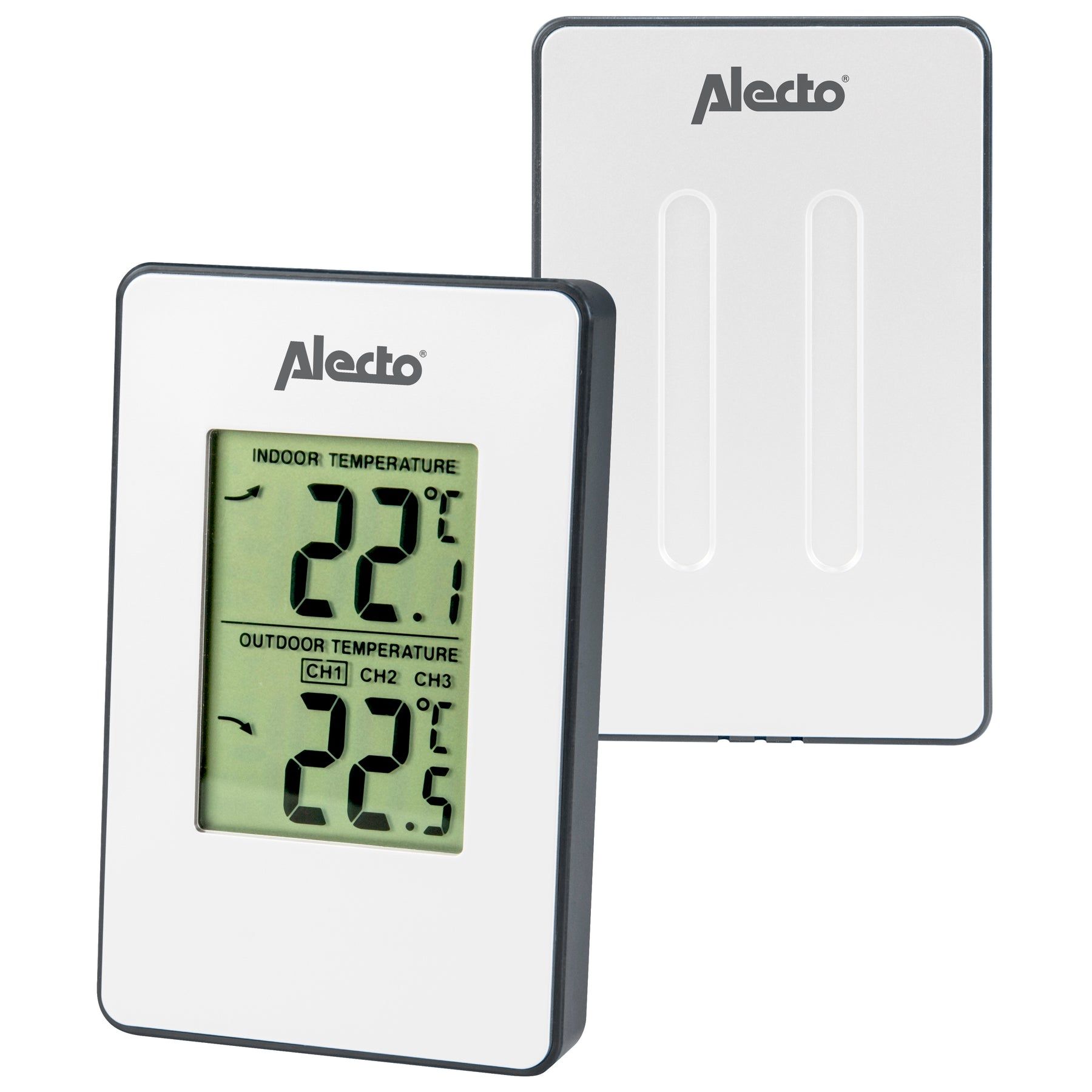 Termometer ute/inne Alecto med maks og minim. temp