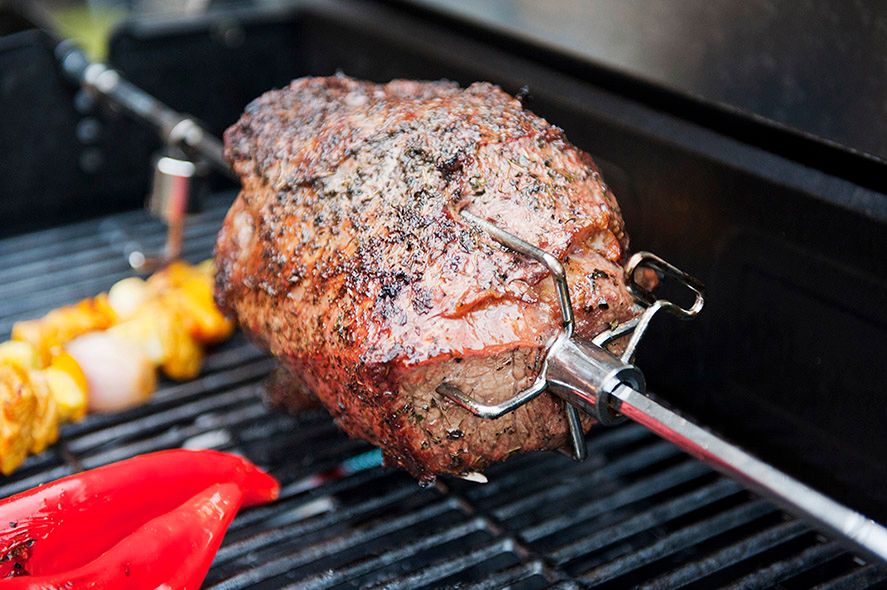 Rotisseri Roterende Grillspyd, 230V til 4-brenner grill