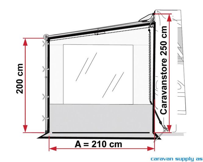 Hovedbilde Sidevegg Side W Pro Caravanstore m/vindu+kappe