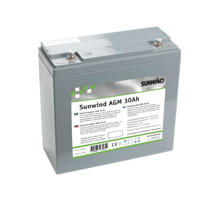 Hovedbilde Batteri Sunwind AGM 30At