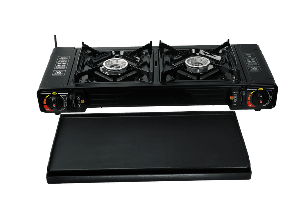 Osean Dobbelt Minikjøkken m/grill Gass kokeapparat 2x2000w - grillplate