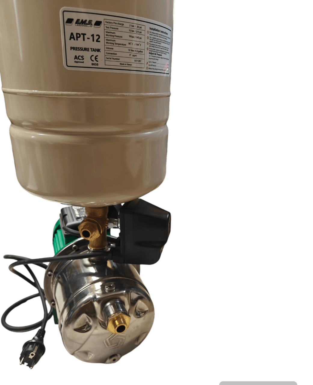 Vannpumpe EMS 20 ltr 230V