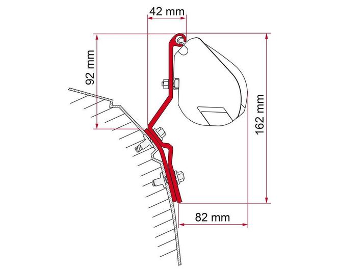 Hovedbilde Feste F35 Kit VW T4 Lift Roof 2x8cm feste ...
