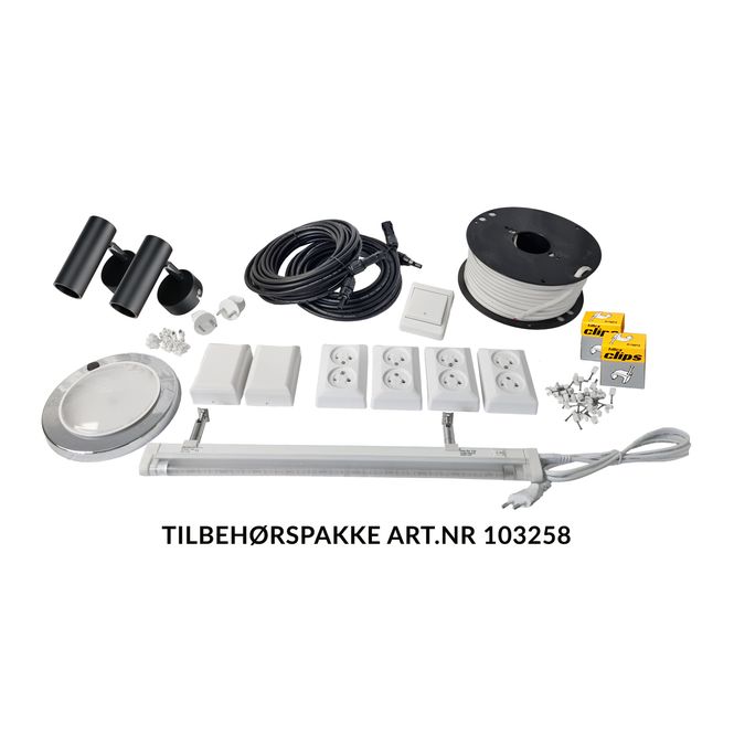 Hovedbilde Solcelleanlegg 12V, 130 watt, AGM 260At, ...